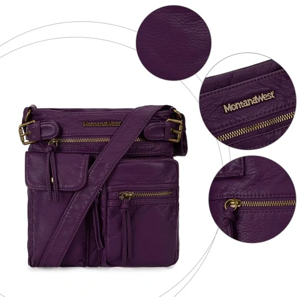 Montana West Deep Purple Crossbody Bag - Picture 5 of 5
